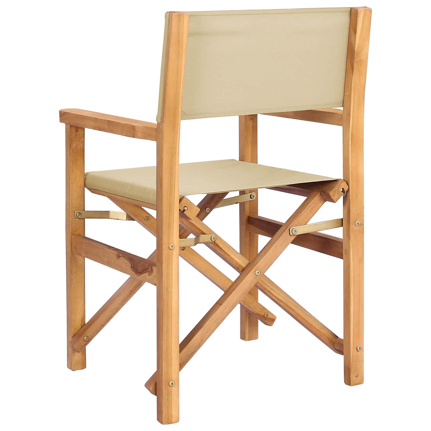 Dining Chair Brown and Beige 56 x 54 x 87 cm Solid Teak Wood