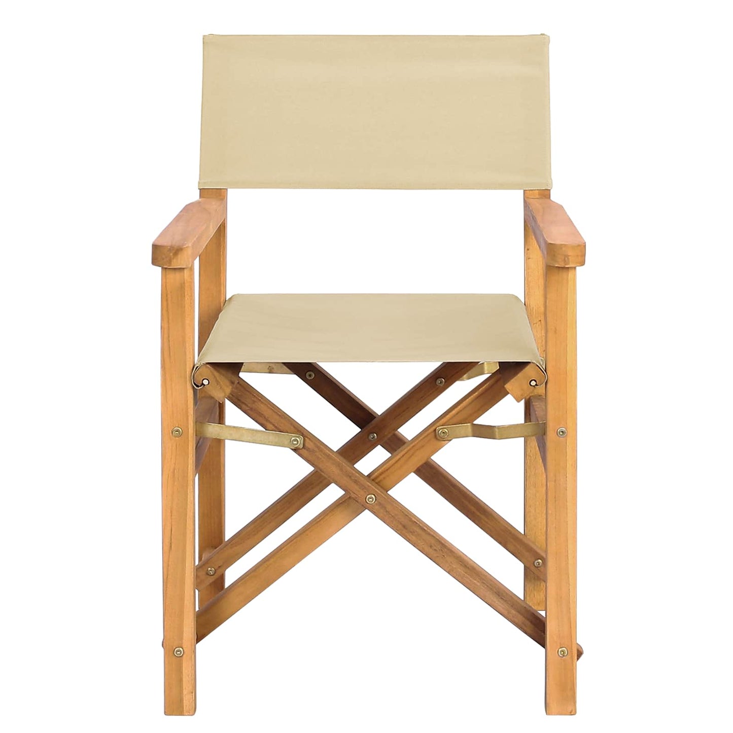 Dining Chair Brown and Beige 56 x 54 x 87 cm Solid Teak Wood