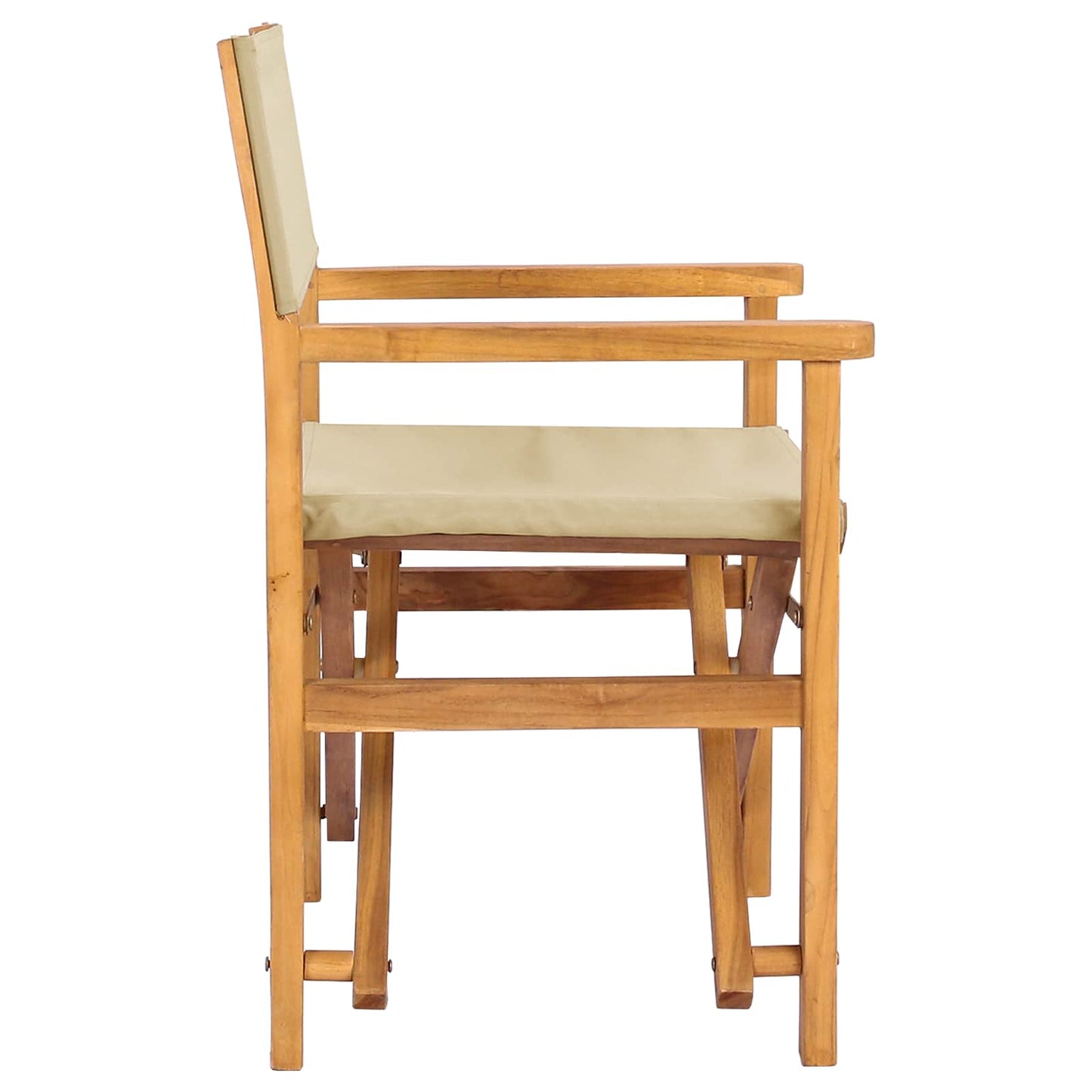 Dining Chair Brown and Beige 56 x 54 x 87 cm Solid Teak Wood