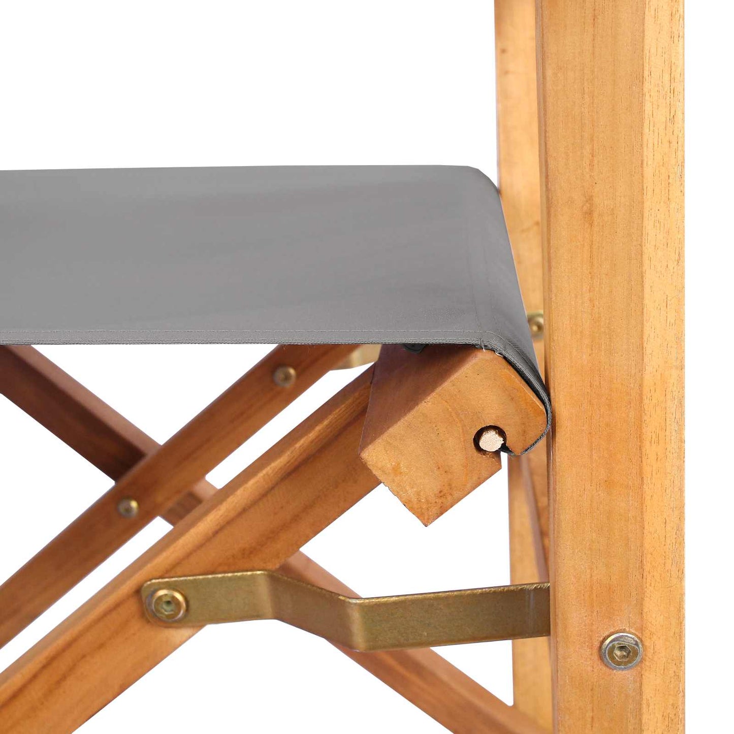 Dining Chair Folding Brown and Light Grey 56 x 54 x 87 cm