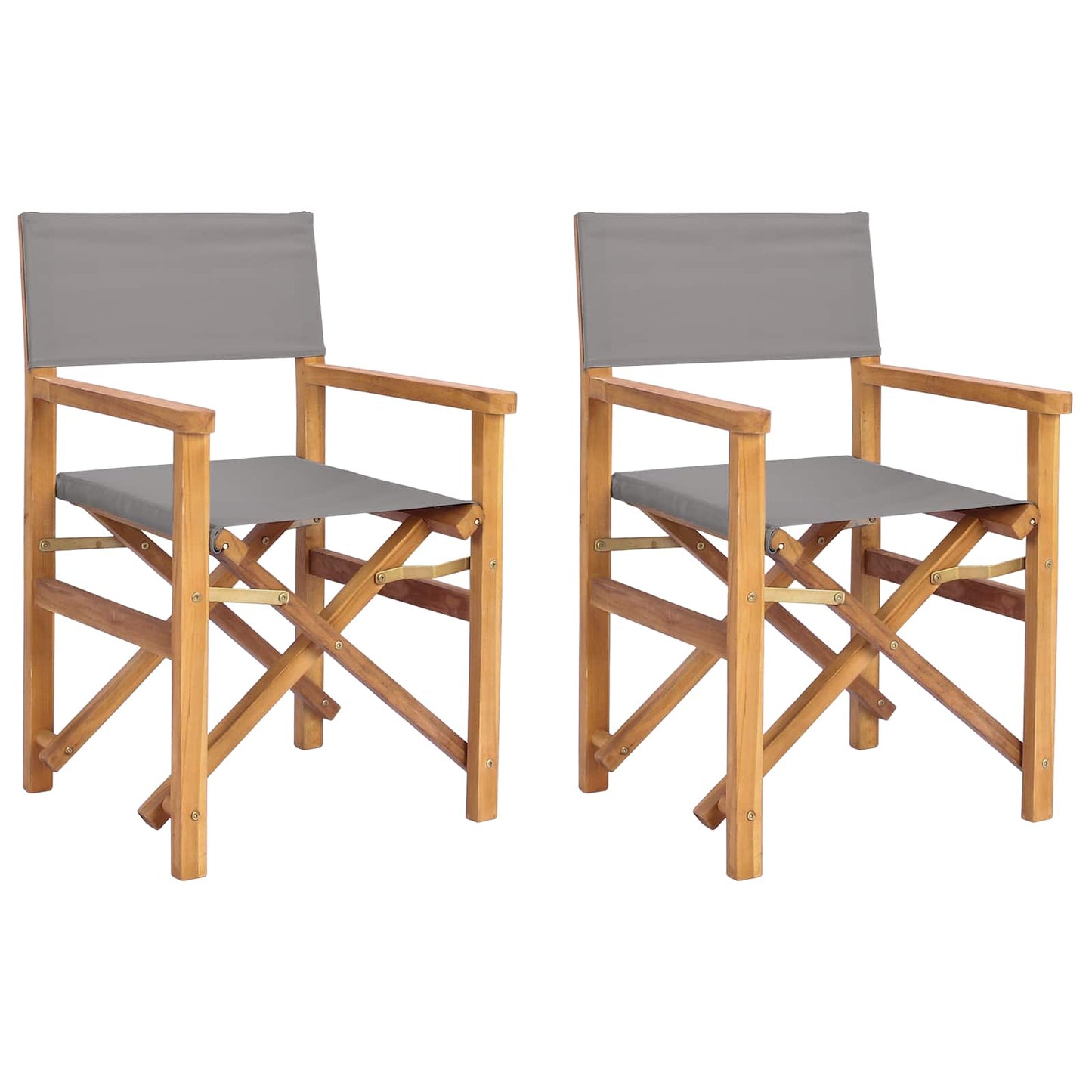 Dining Chair Folding Brown and Light Grey 56 x 54 x 87 cm
