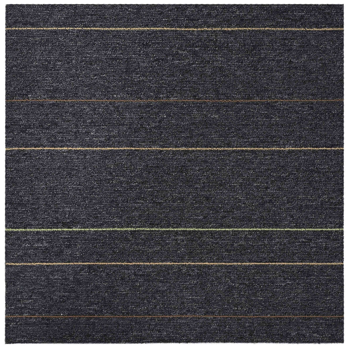 Carpet Tile Dark Grey with Stripes 50 x 50 cm 4 pcs