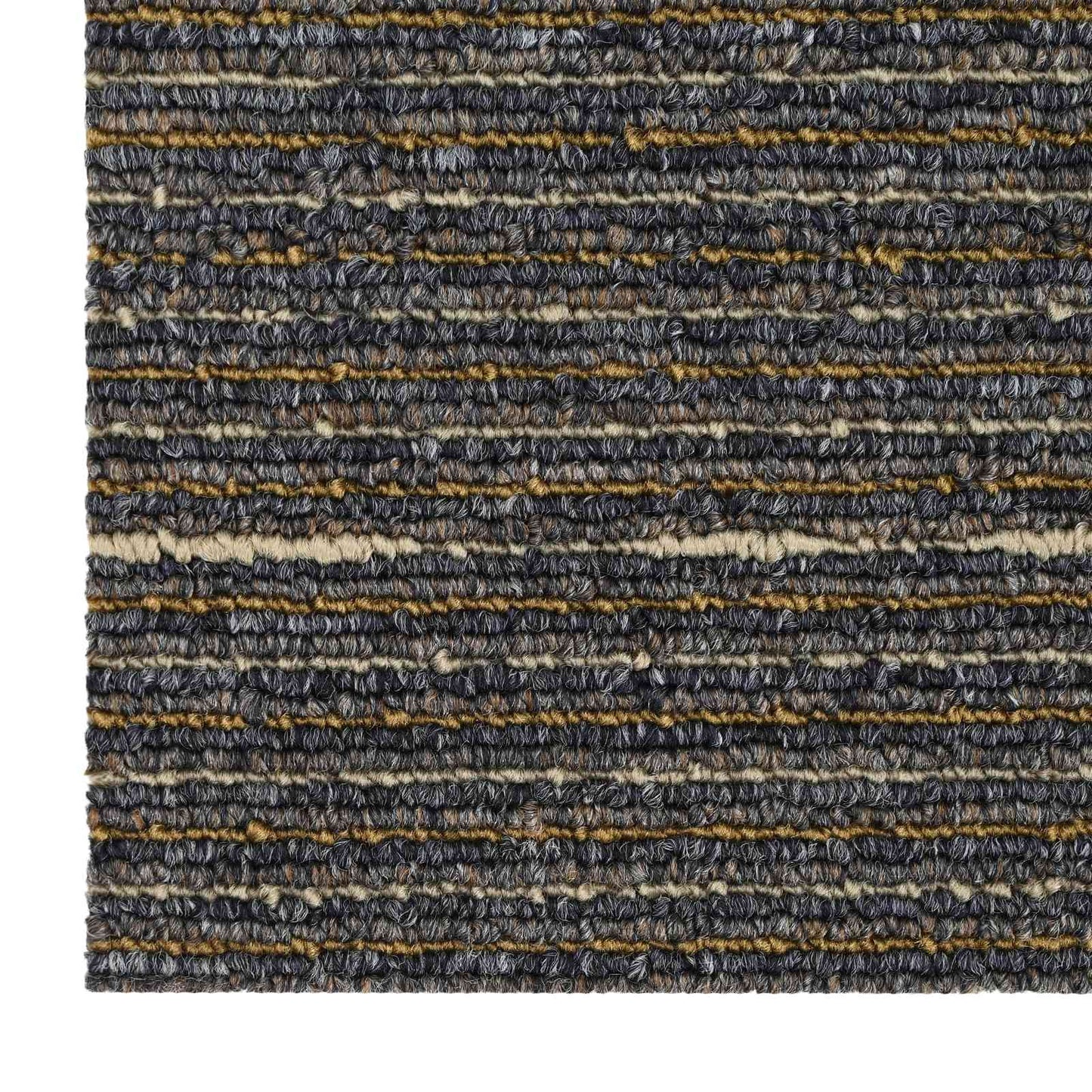 Carpet Tile Striped Light Brown 50 x 50 cm 4 pcs PP and Bitumen