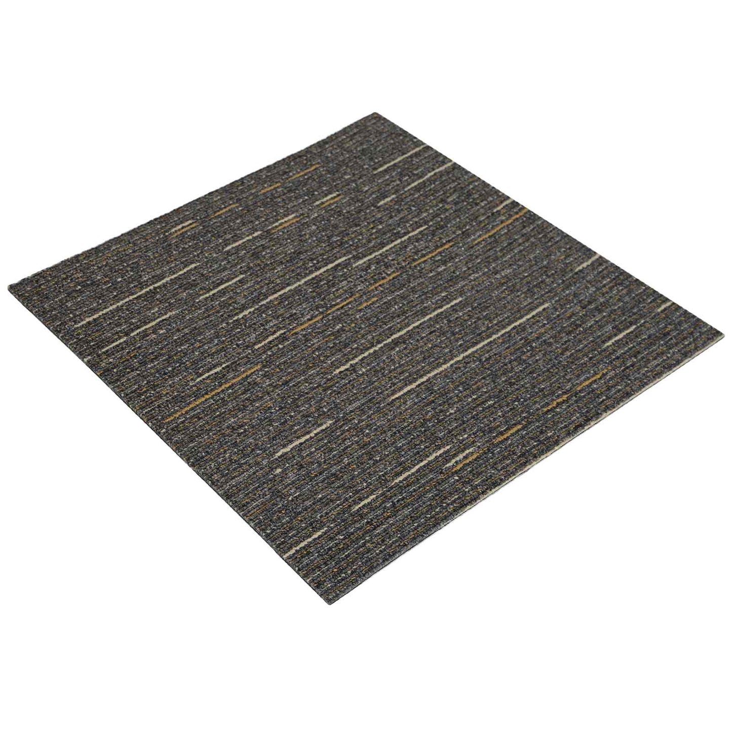 Carpet Tile Striped Light Brown 50 x 50 cm 20 pcs
