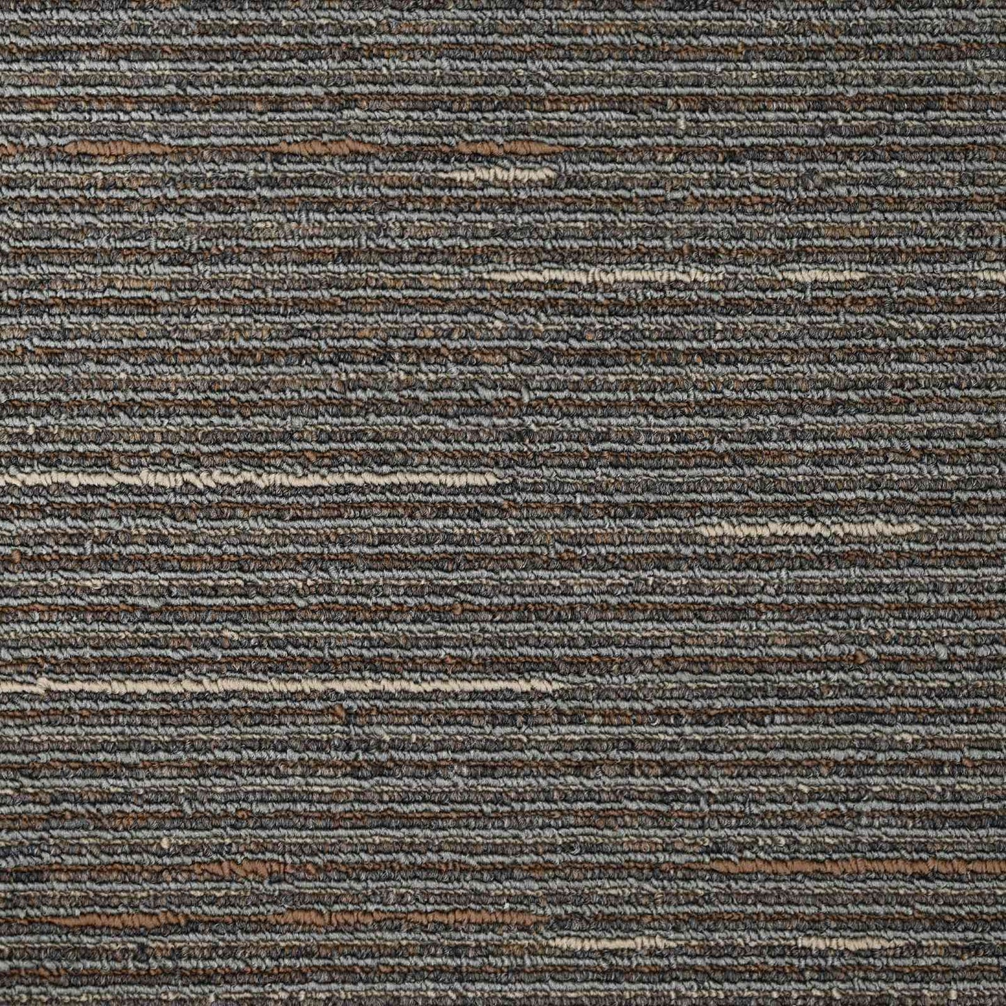Carpet Tile Striped Dark Brown 50 x 50 cm 4 pcs PP and Bitumen
