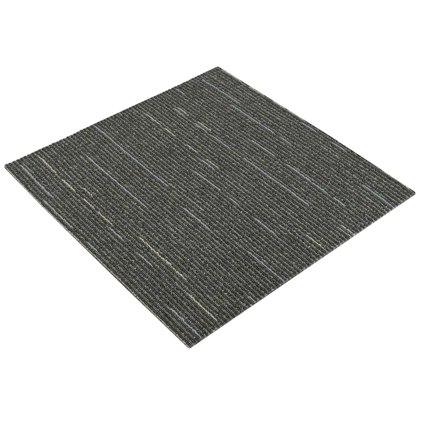 Carpet Tile Striped Light Green 50 x 50 cm 36 pcs