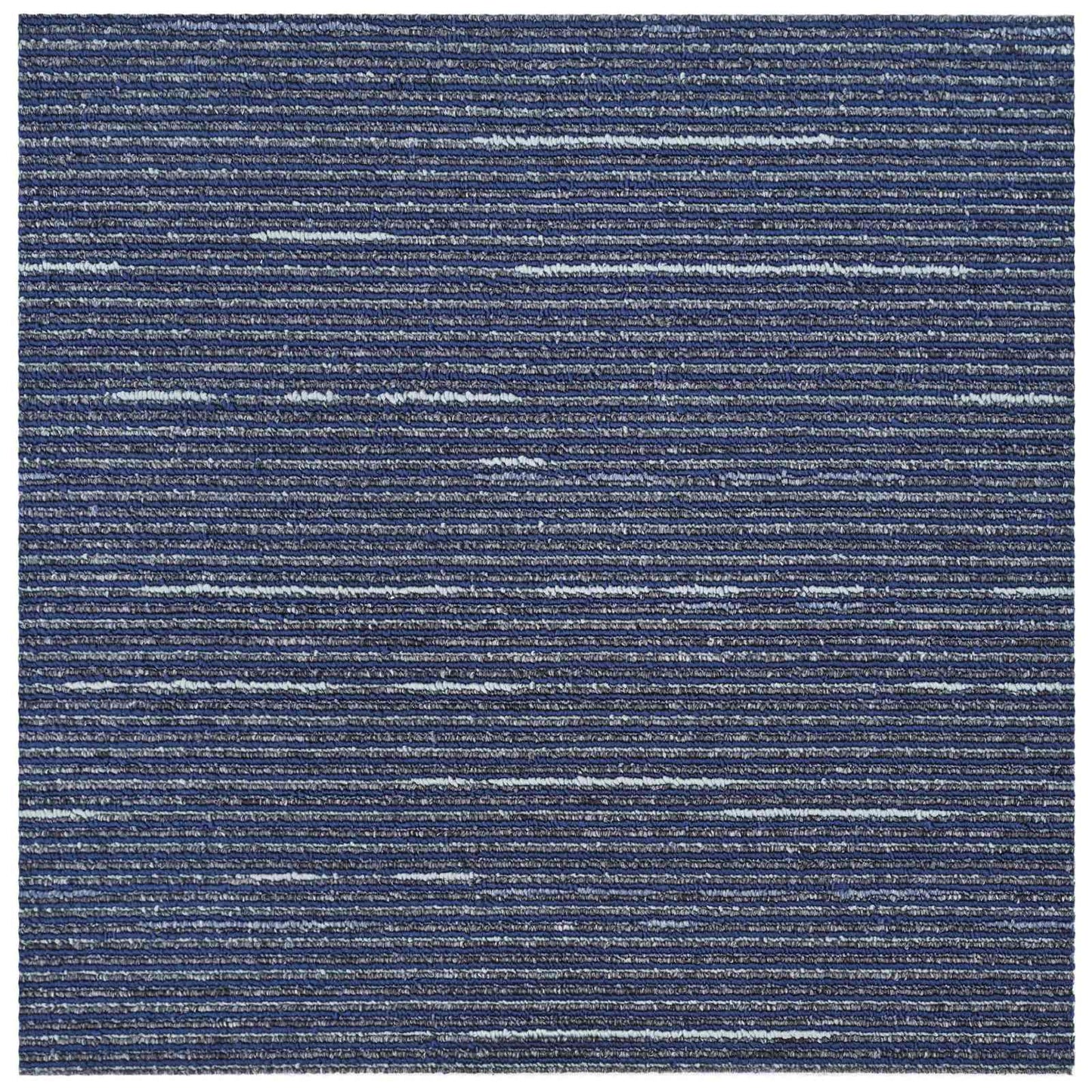 Carpet Tile Striped Blue 50 x 50 cm 4 pcs PP and Bitumen
