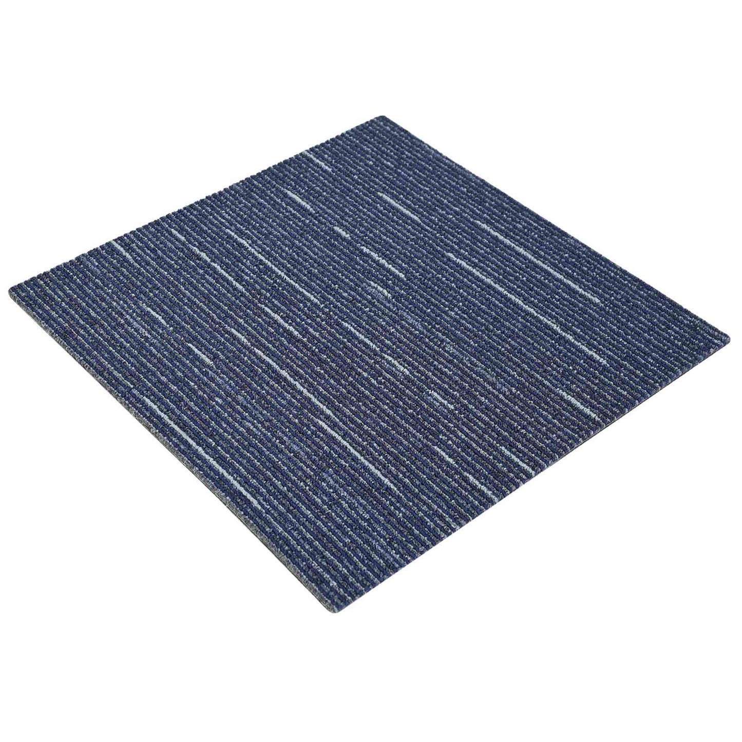 Carpet Tile Striped Blue 50 x 50 cm 36 pcs PP and Bitumen