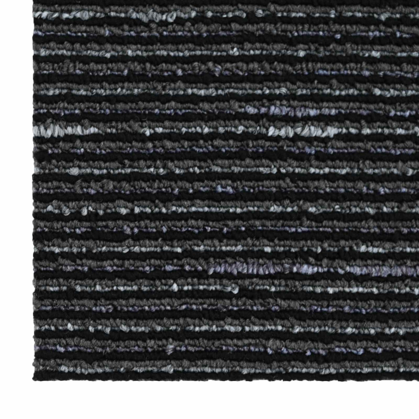 Carpet Tile Striped Black 50 x 50 cm 36 pcs PP and Bitumen