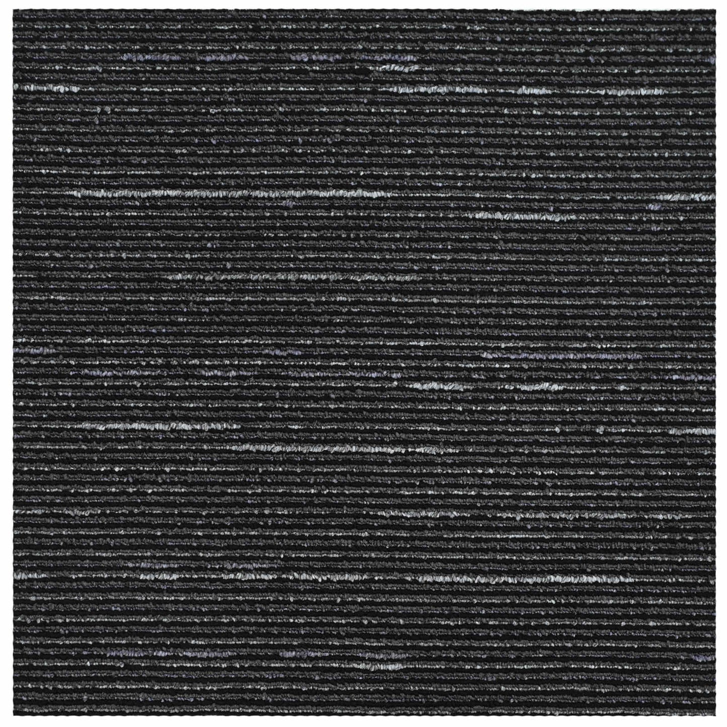 Carpet Tile Striped Black 50 x 50 cm 36 pcs PP and Bitumen