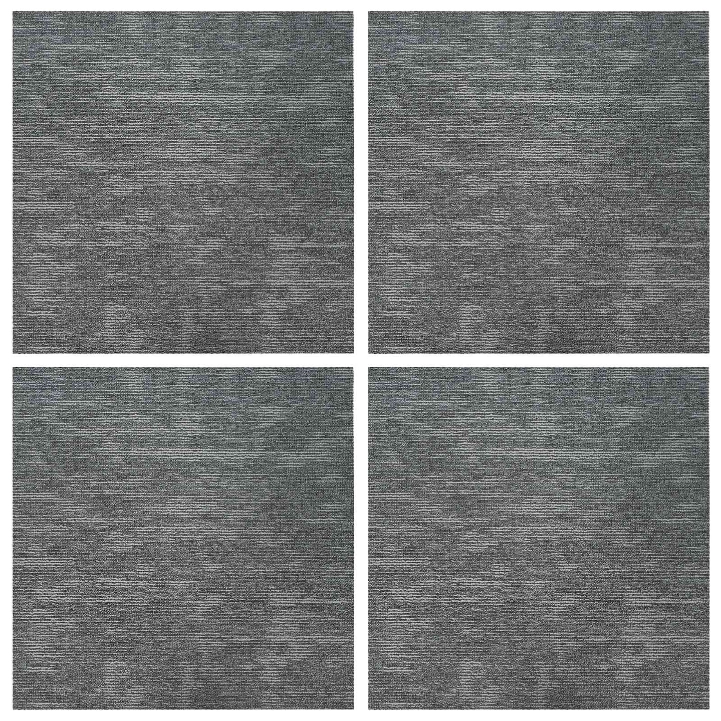 Carpet Tile Rock Grey 50 x 50 cm 4 pcs PP and Bitumen