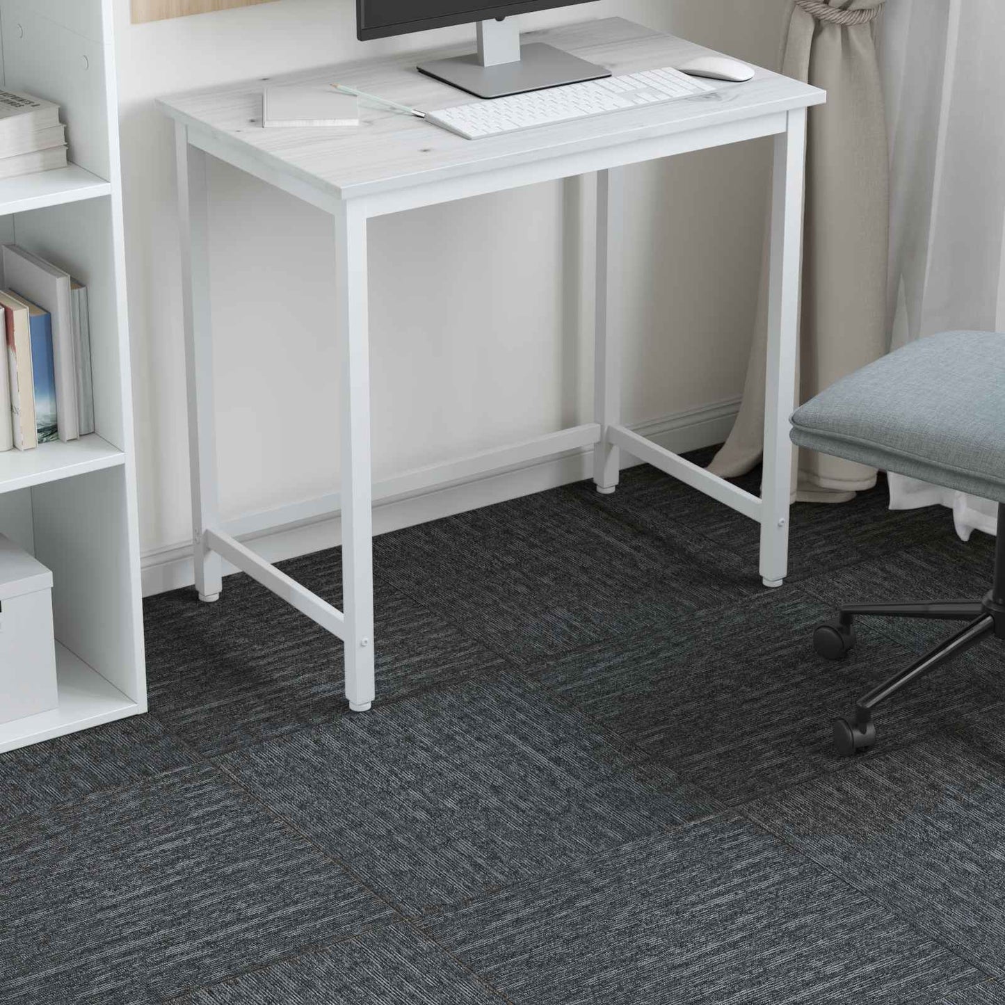 Carpet Tile Sky Grey 50 x 50 cm 20 pcs PP and Bitumen