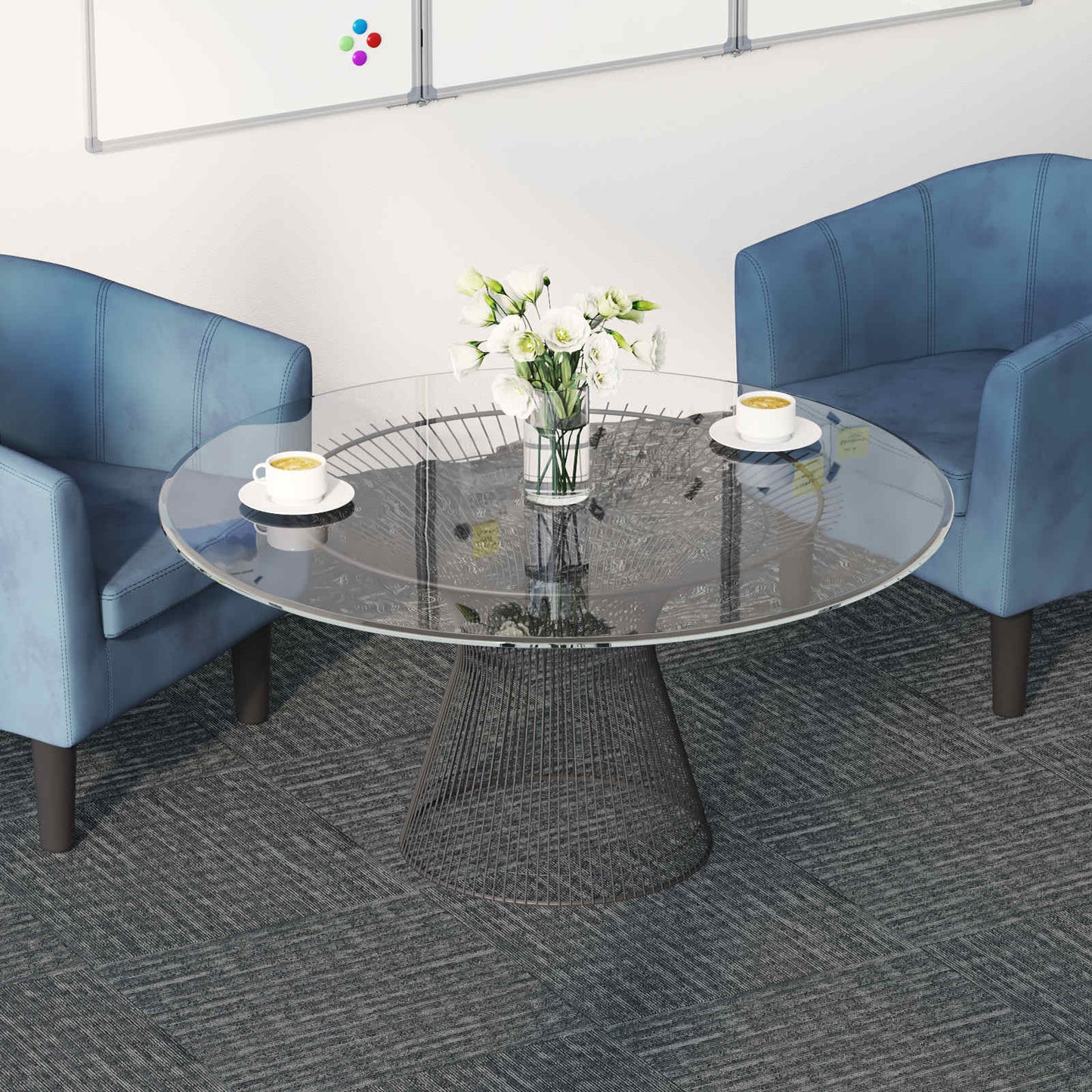 Carpet Tile Concrete Grey 50 x 50 cm 20 pcs PP and Bitumen