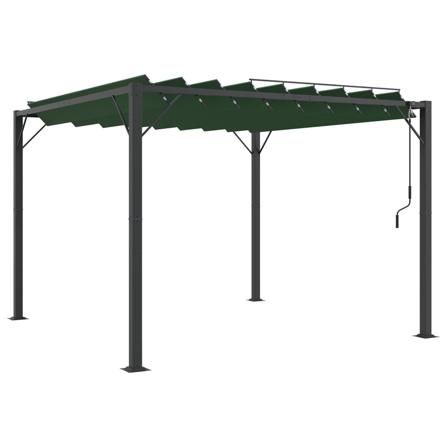Gazebo with Louvered Roof 3 x 3 x 2.14 m Green