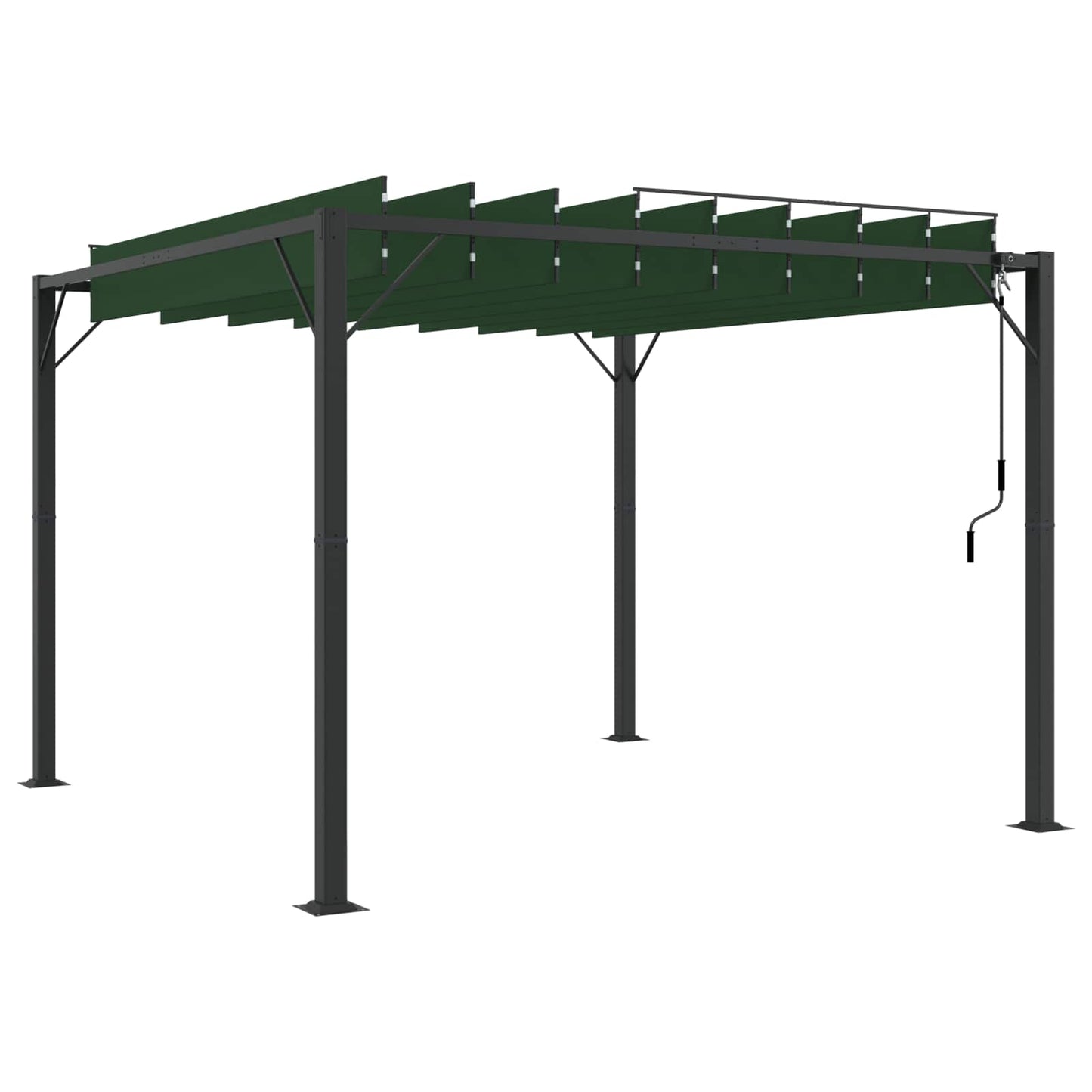 Gazebo with Louvered Roof 3 x 3 x 2.14 m Green