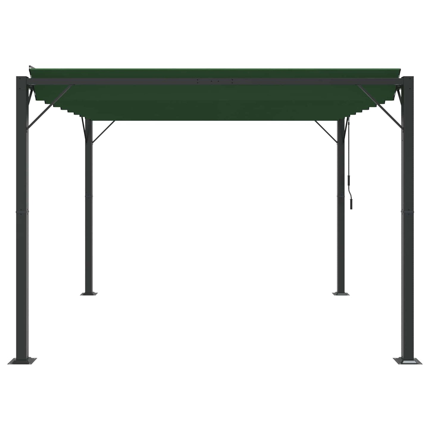 Gazebo with Louvered Roof 3 x 3 x 2.14 m Green
