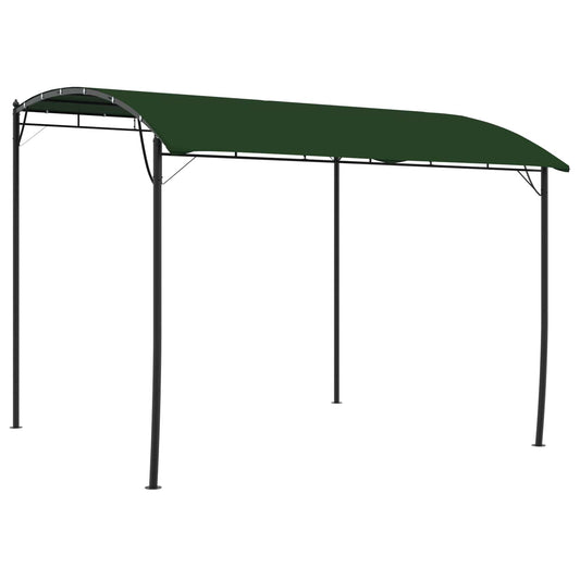 Gazebo 3 x 3 x 2.55 m Green Powder-Coated Steel and Fabric