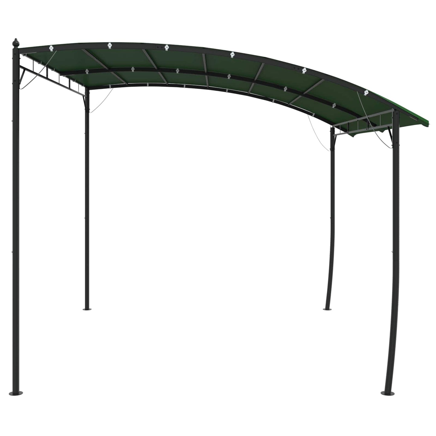 Gazebo 3 x 3 x 2.55 m Green Powder-Coated Steel and Fabric