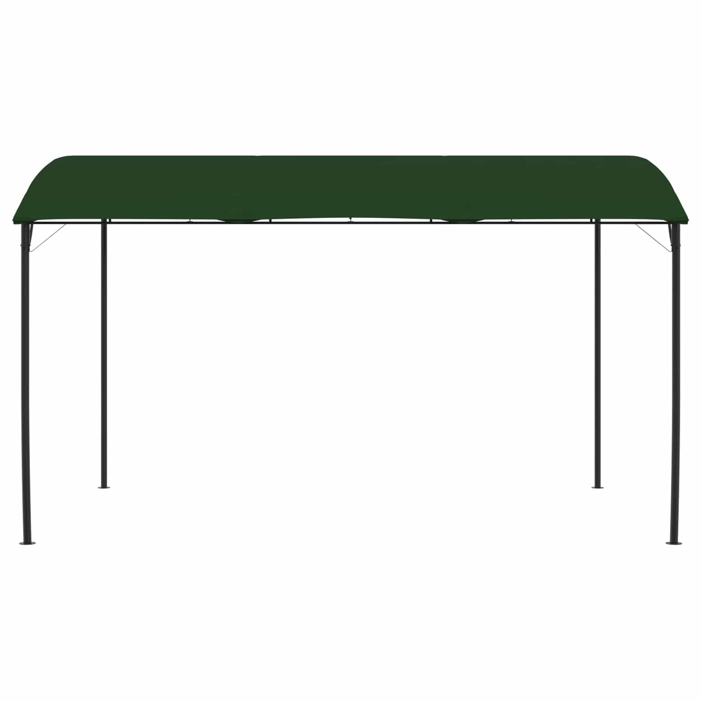 Gazebo 4 x 3 x 2.55 m Green Powder-Coated Steel and Fabric