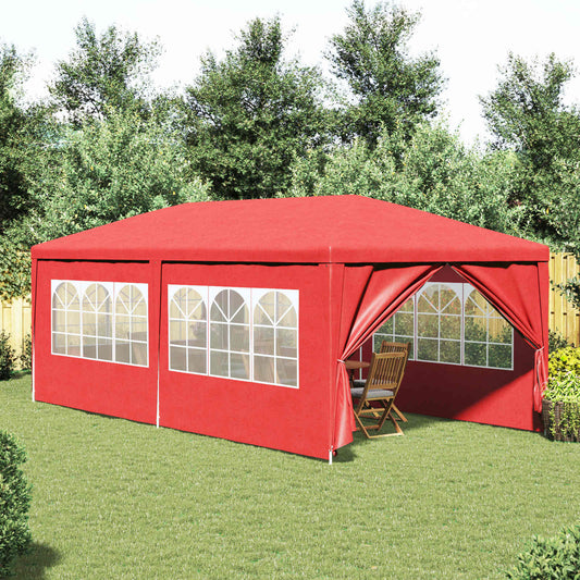 Party Tent 600 x 300 x 255 cm Red PE and Steel