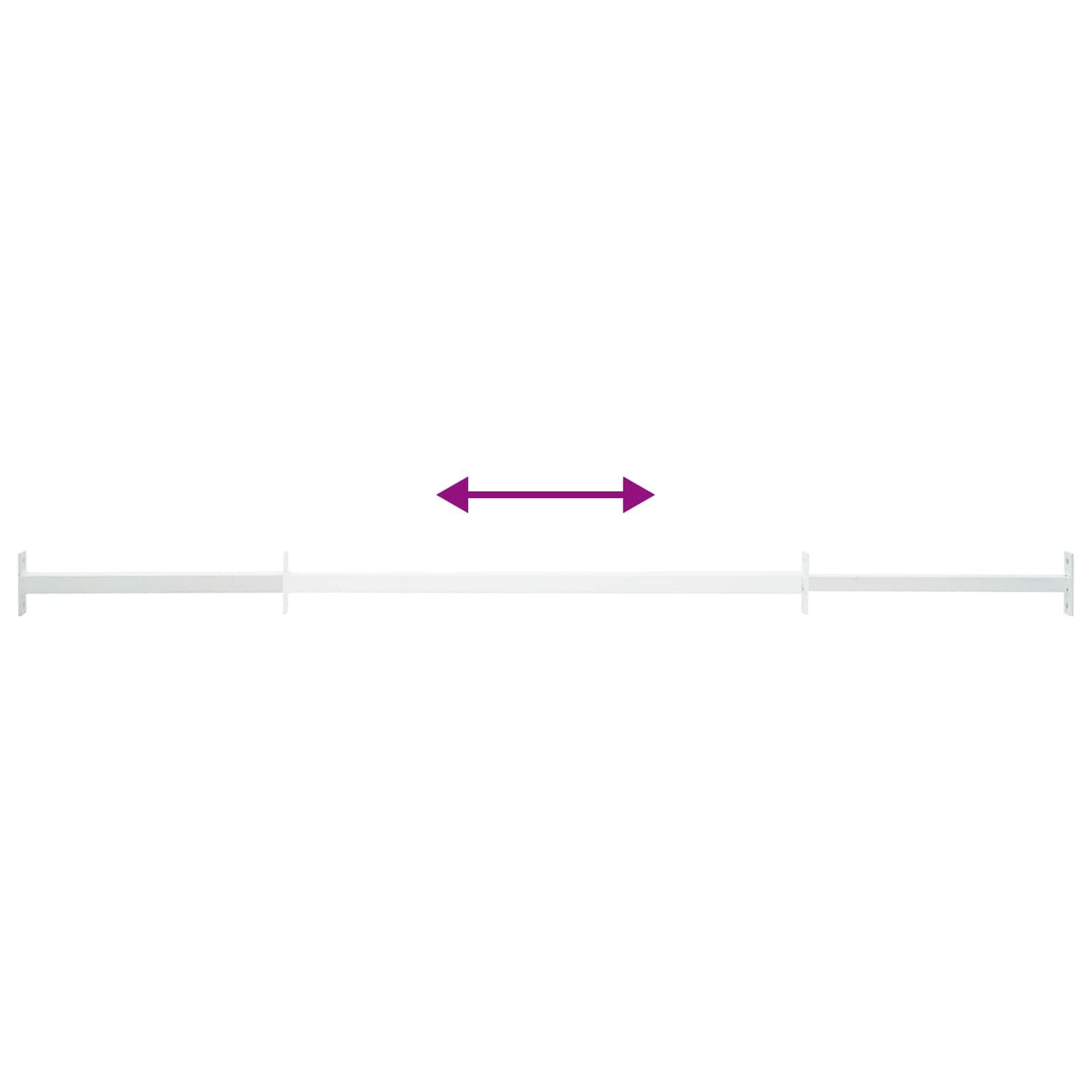 Adjustable Window Safety Bar White 710 -1200 mm Steel