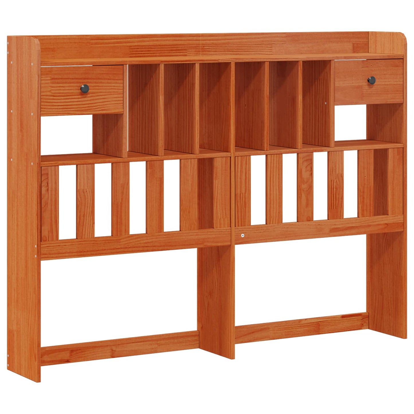 Bookcase Bed Frame with Headboard with Drawer Solid Pine Wood