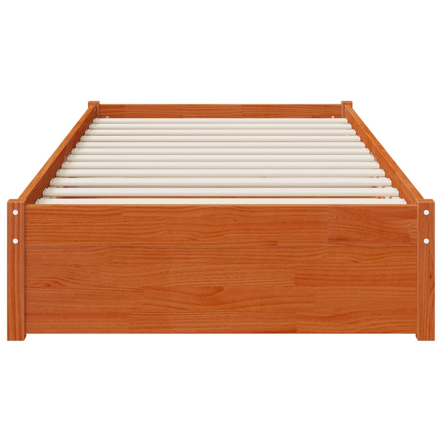 Bed Frame with Drawer with Storage 3 pcs Wax Brown Pine Wood