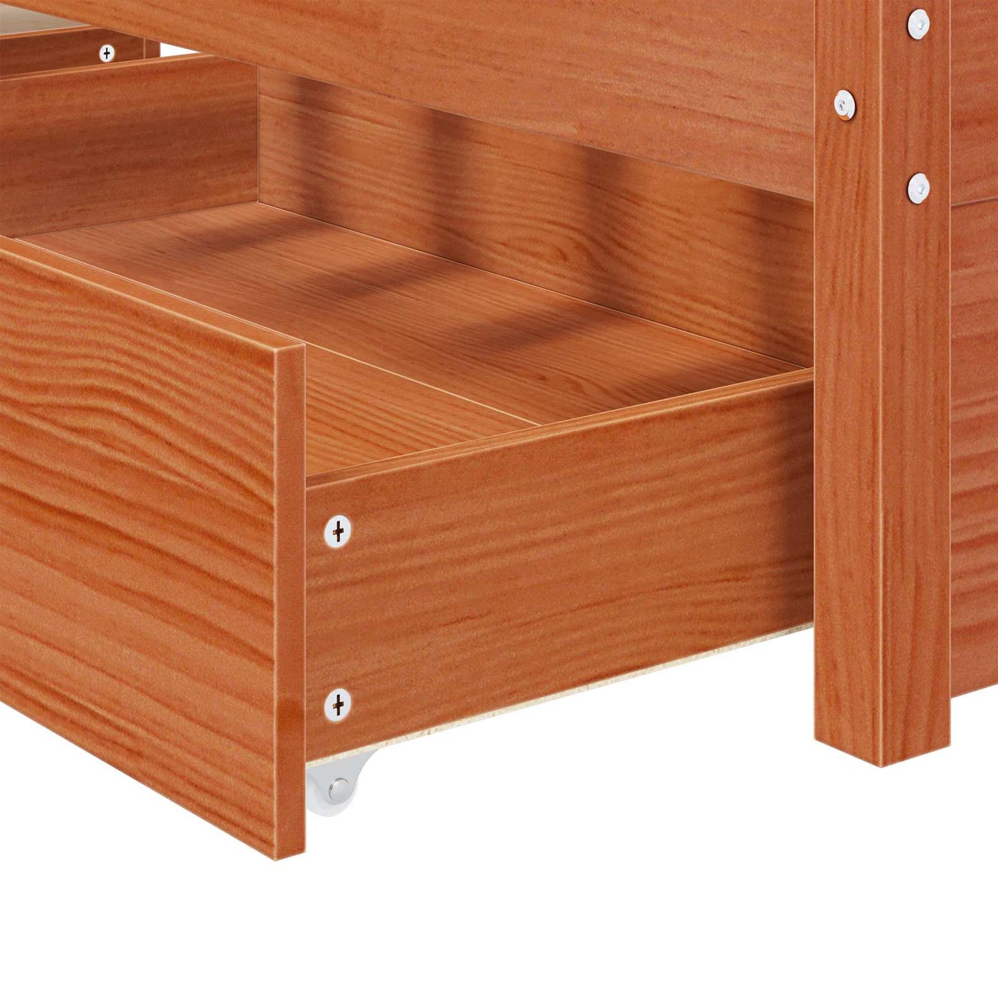 Bed Frame with Drawer with Storage Solid Pine Wood
