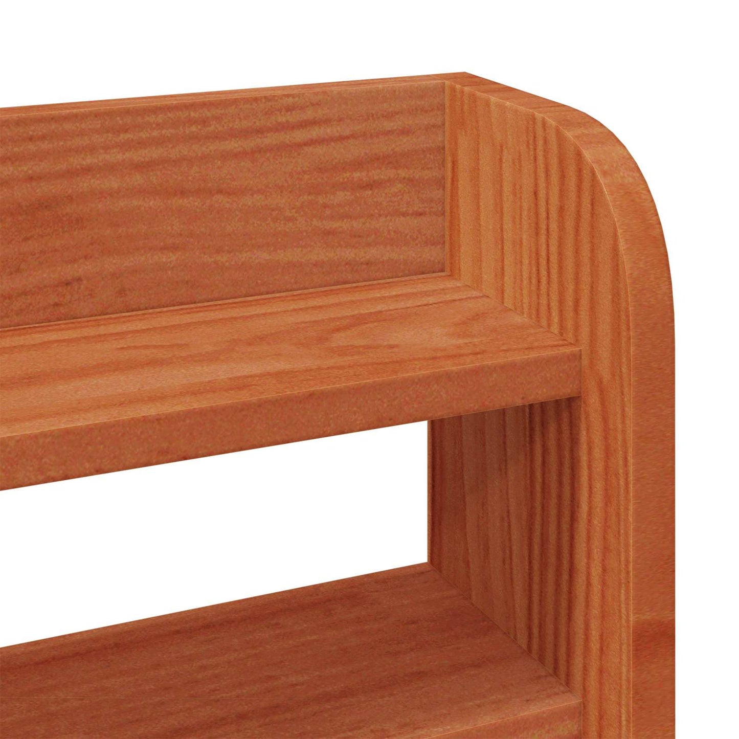 Bed Frame with Headboard with Storage Wax Brown Solid Pine Wood
