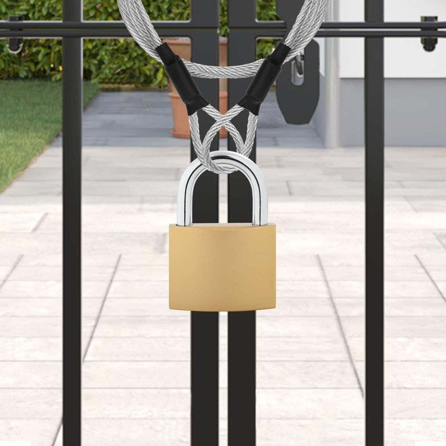 U Lock with Keys 6 pcs Brass Iron