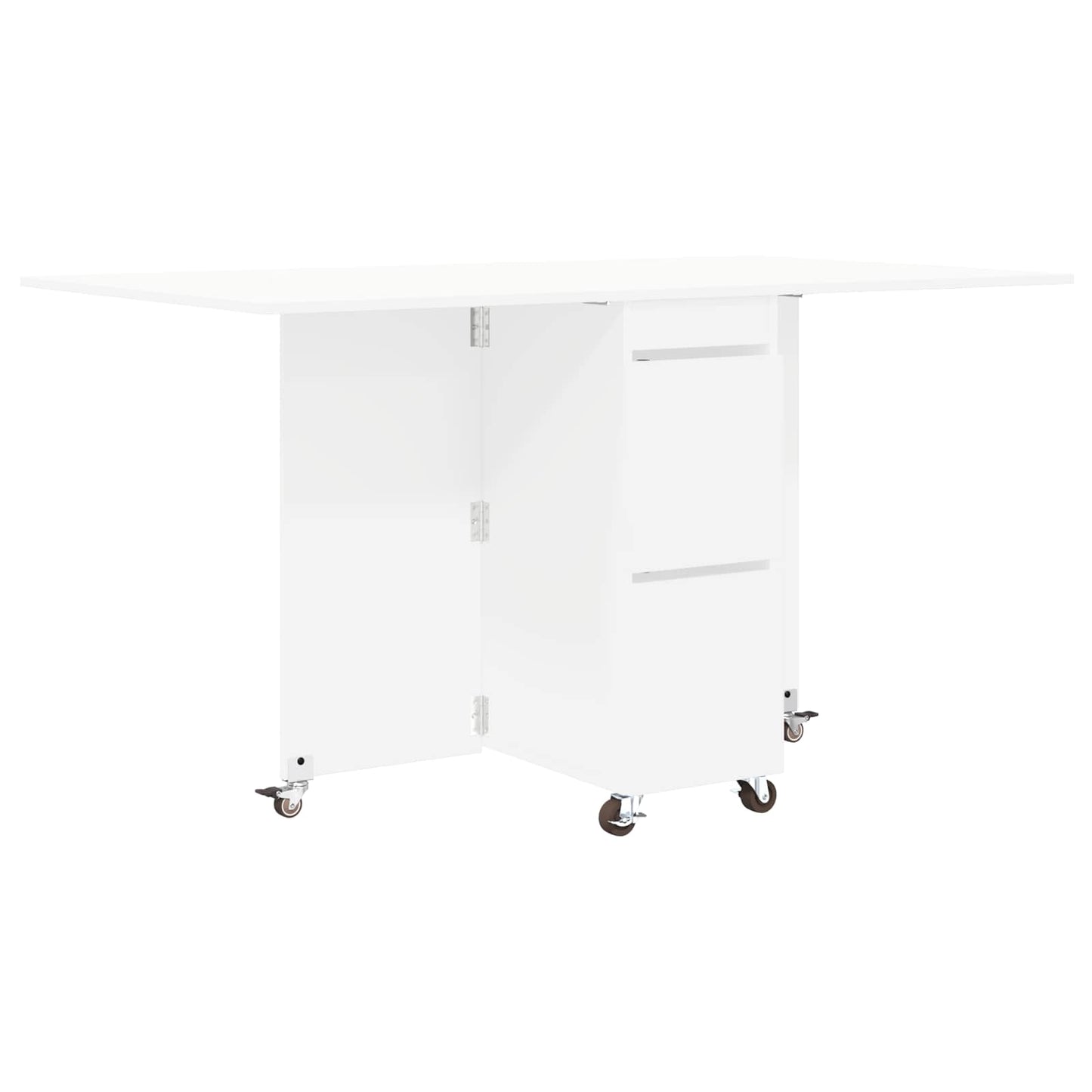Dinning Table 2 pcs 140 x 80 x 77 cm Engineered Wood White