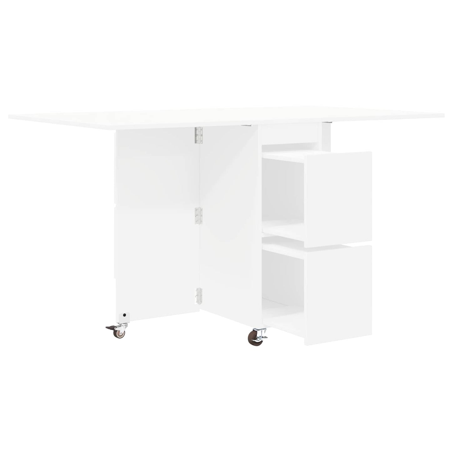 Dinning Table 2 pcs 140 x 80 x 77 cm Engineered Wood White
