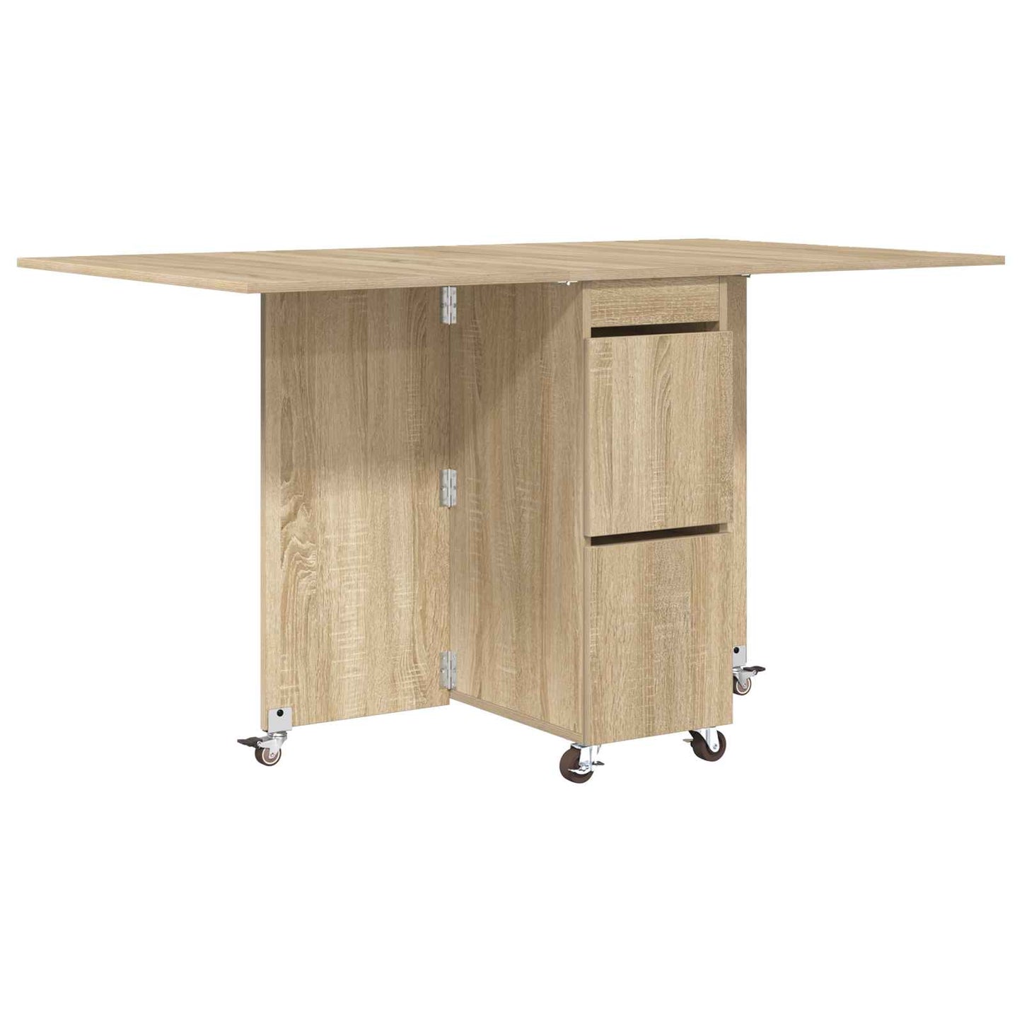 Dinning Table 2 pcs 140 x 80 x 77 cm Engineered Wood Sonoma Oak