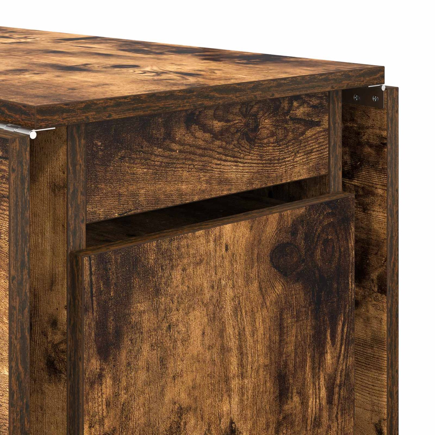 Dinning Table 2 pcs 140 x 80 x 77 cm Engineered Wood Smoked Oak
