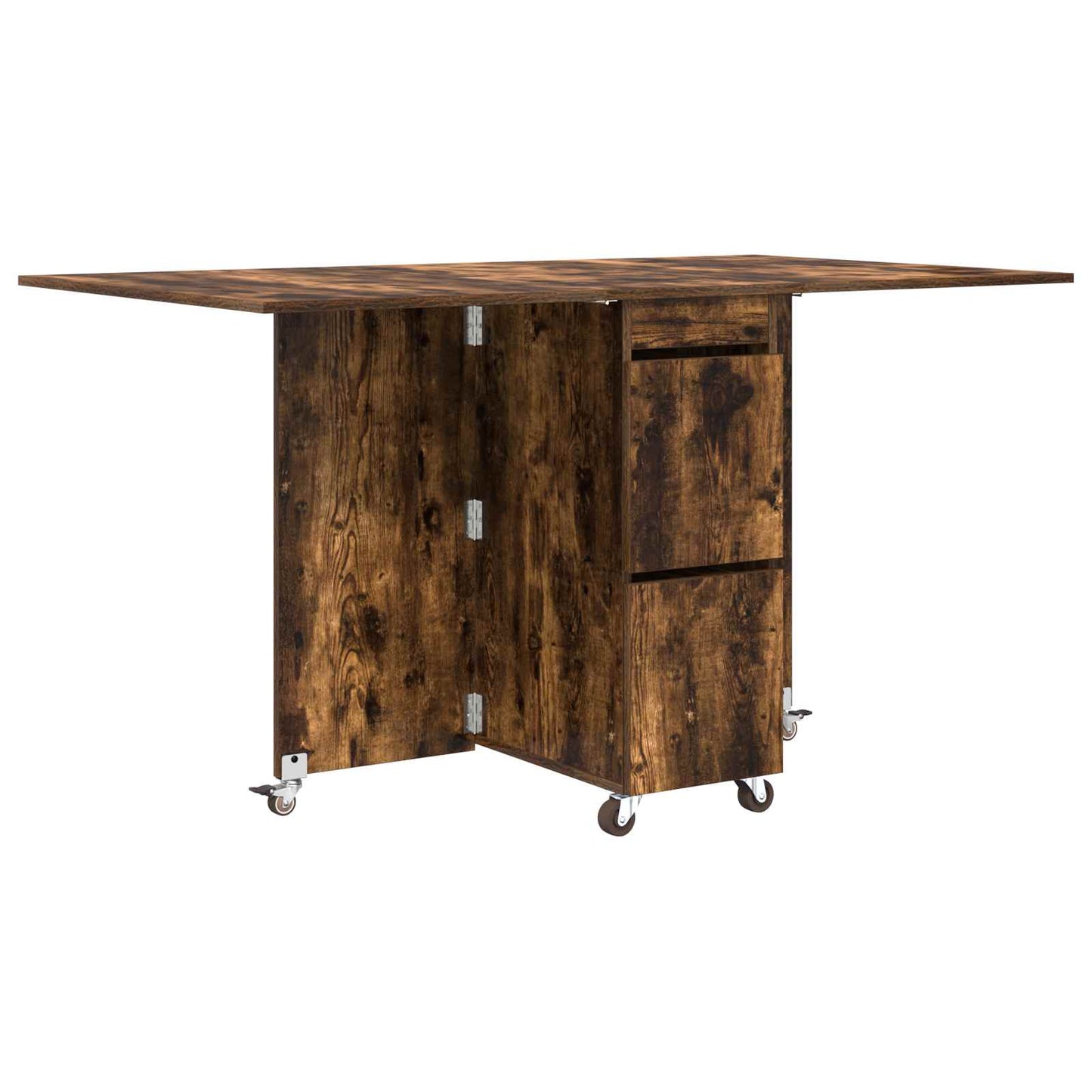 Dinning Table 2 pcs 140 x 80 x 77 cm Engineered Wood Smoked Oak