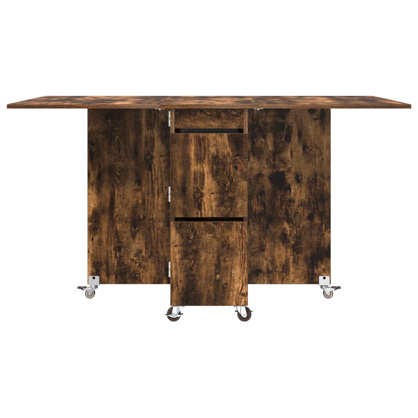 Dinning Table 2 pcs 140 x 80 x 77 cm Engineered Wood Smoked Oak