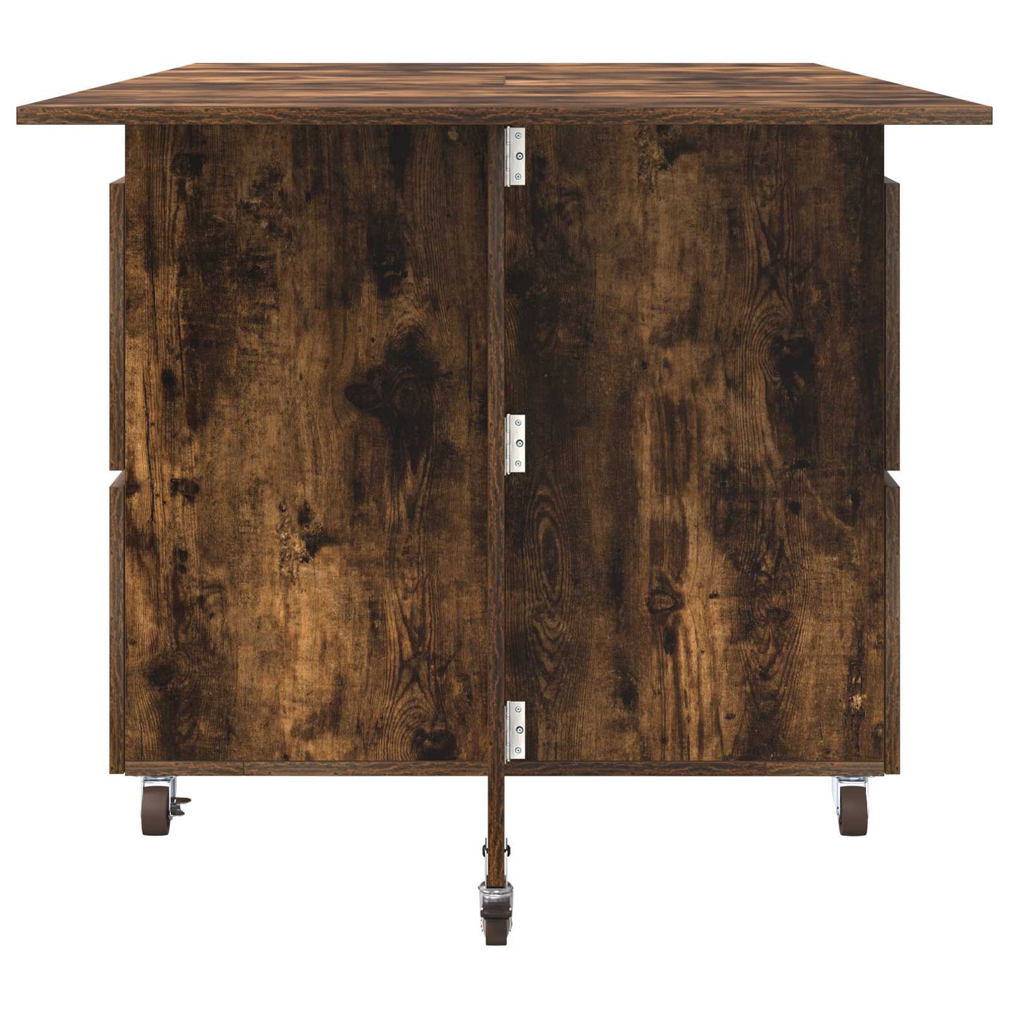 Dinning Table 2 pcs 140 x 80 x 77 cm Engineered Wood Smoked Oak