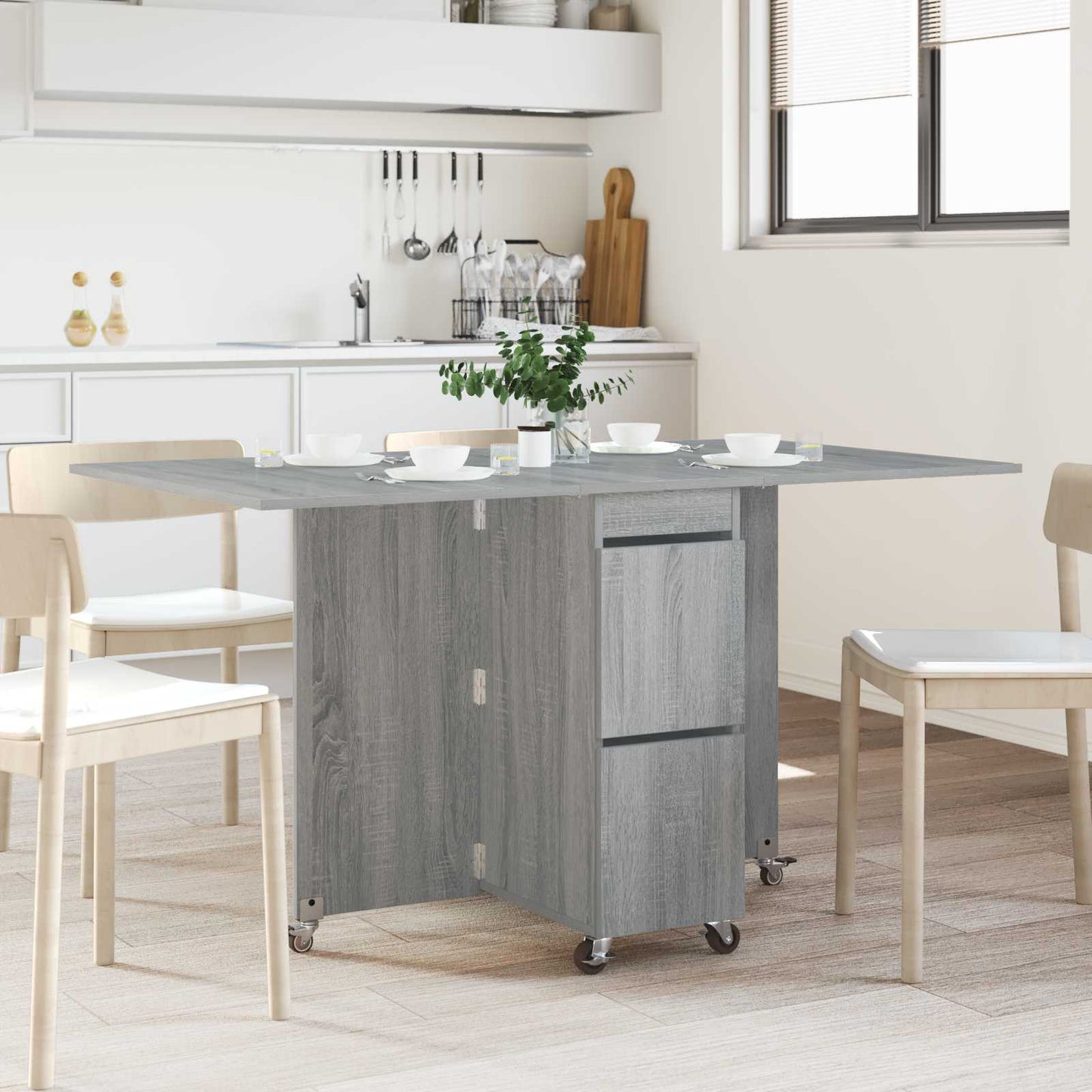 Dinning Table 2 pcs 140 x 80 x 77 cm Engineered Wood