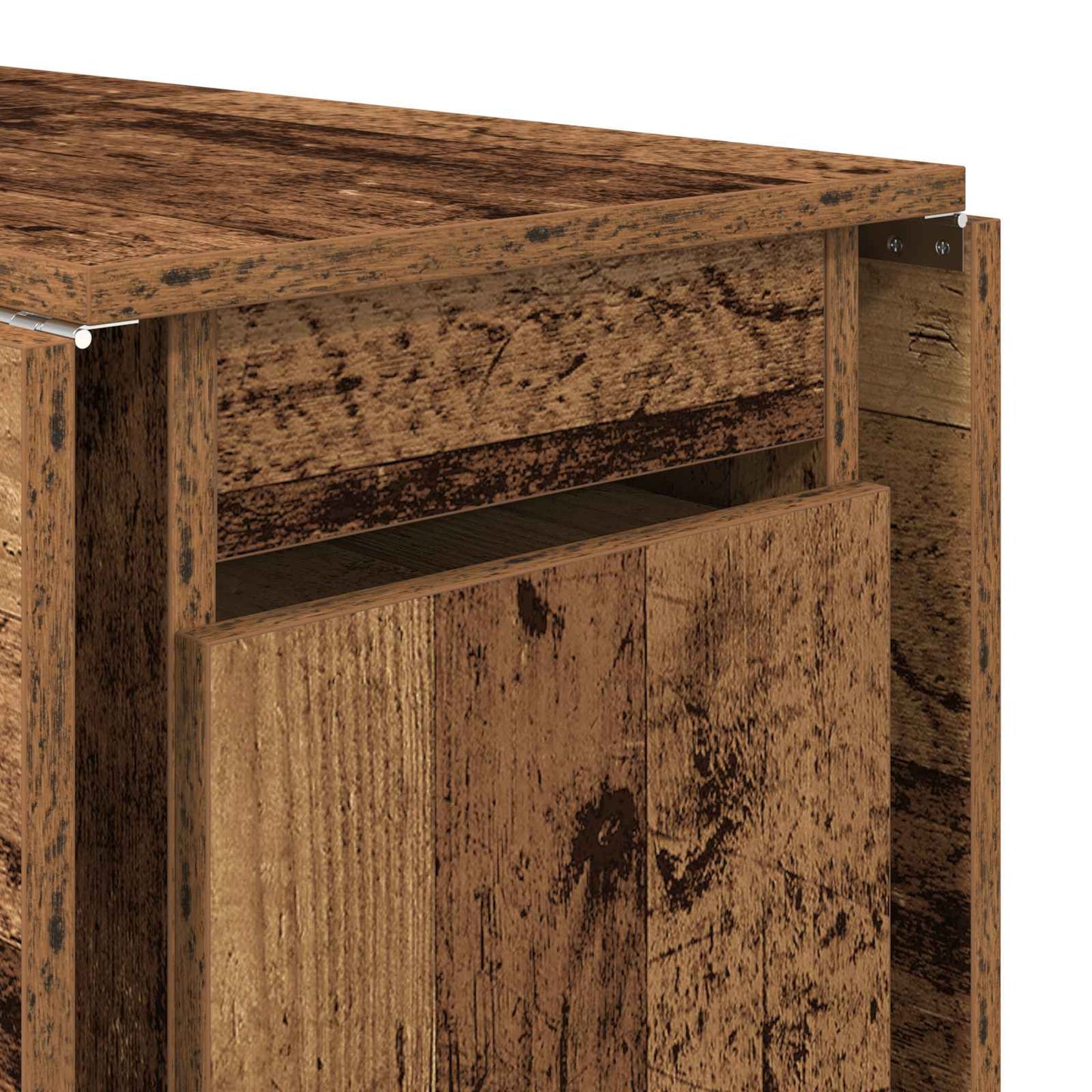 Dinning Table 2 pcs 140 x 80 x 77 cm Engineered Wood Old Wood
