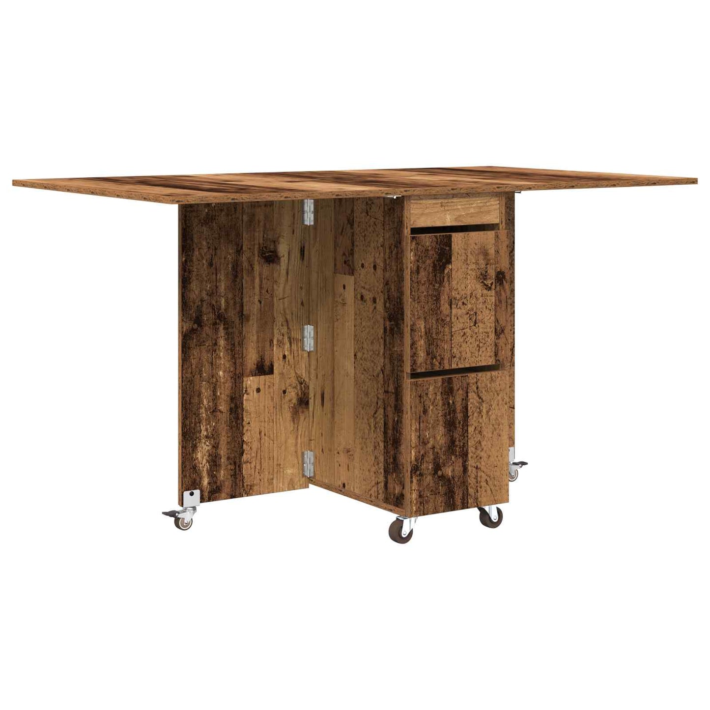 Dinning Table 2 pcs 140 x 80 x 77 cm Engineered Wood Old Wood