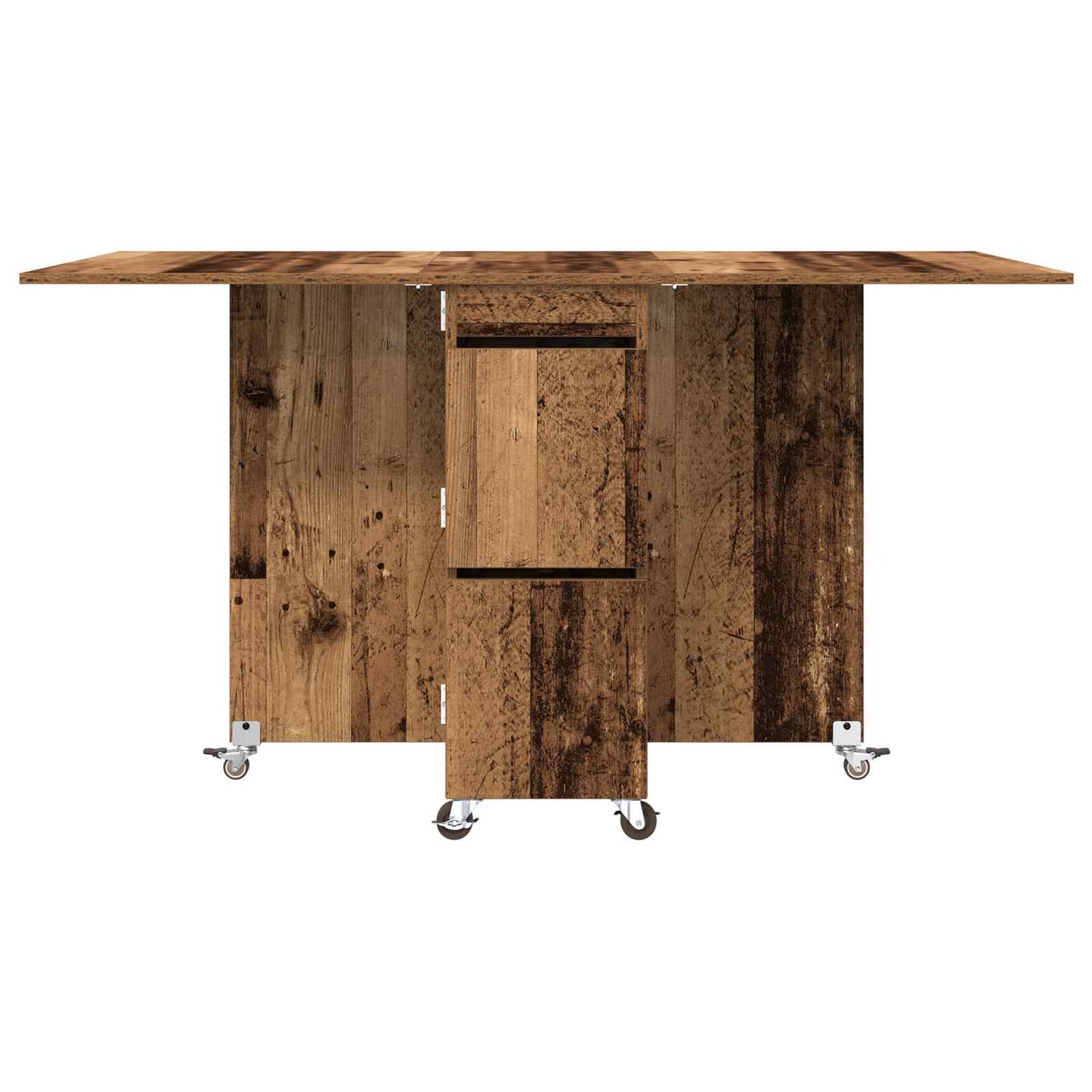 Dinning Table 2 pcs 140 x 80 x 77 cm Engineered Wood Old Wood