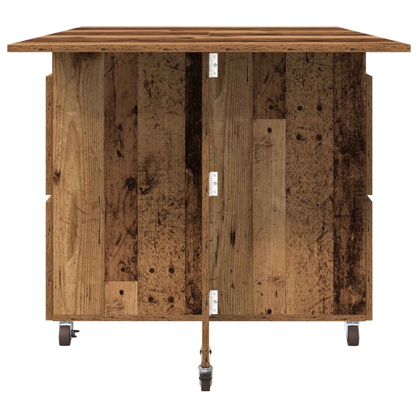 Dinning Table 2 pcs 140 x 80 x 77 cm Engineered Wood Old Wood