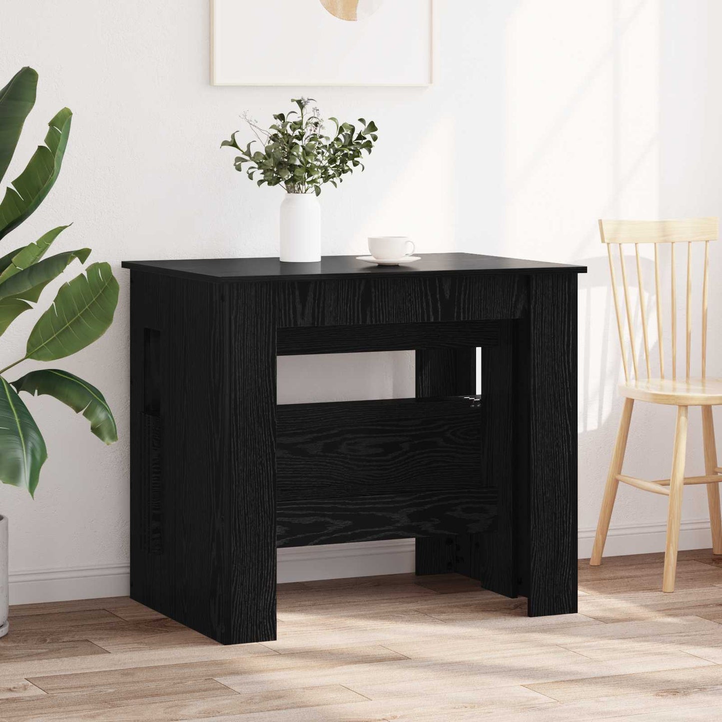 Dinning Table 180 x 85 x 75 cm Engineered Wood Black Oak