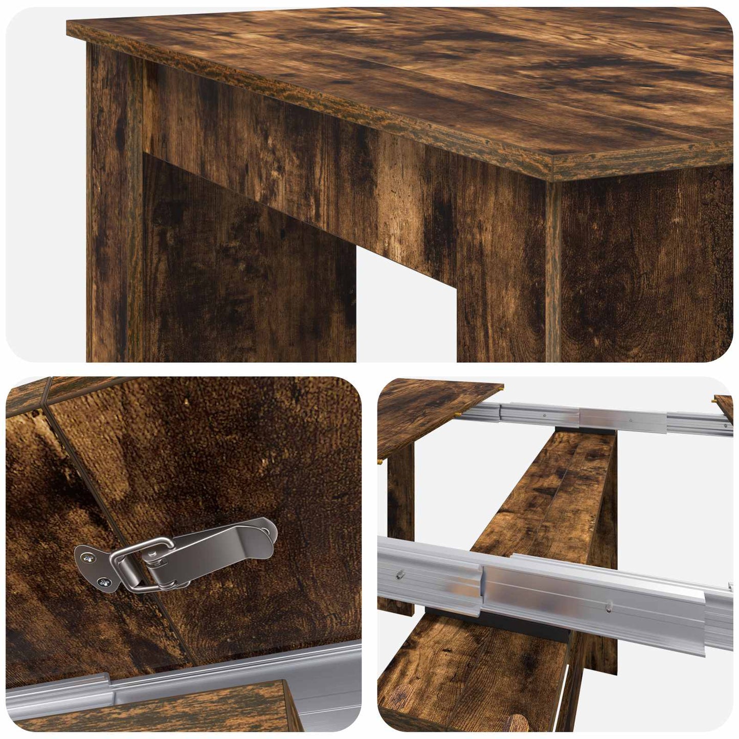 Dinning Table 180 x 85 x 75 cm Engineered Wood Smoked Oak