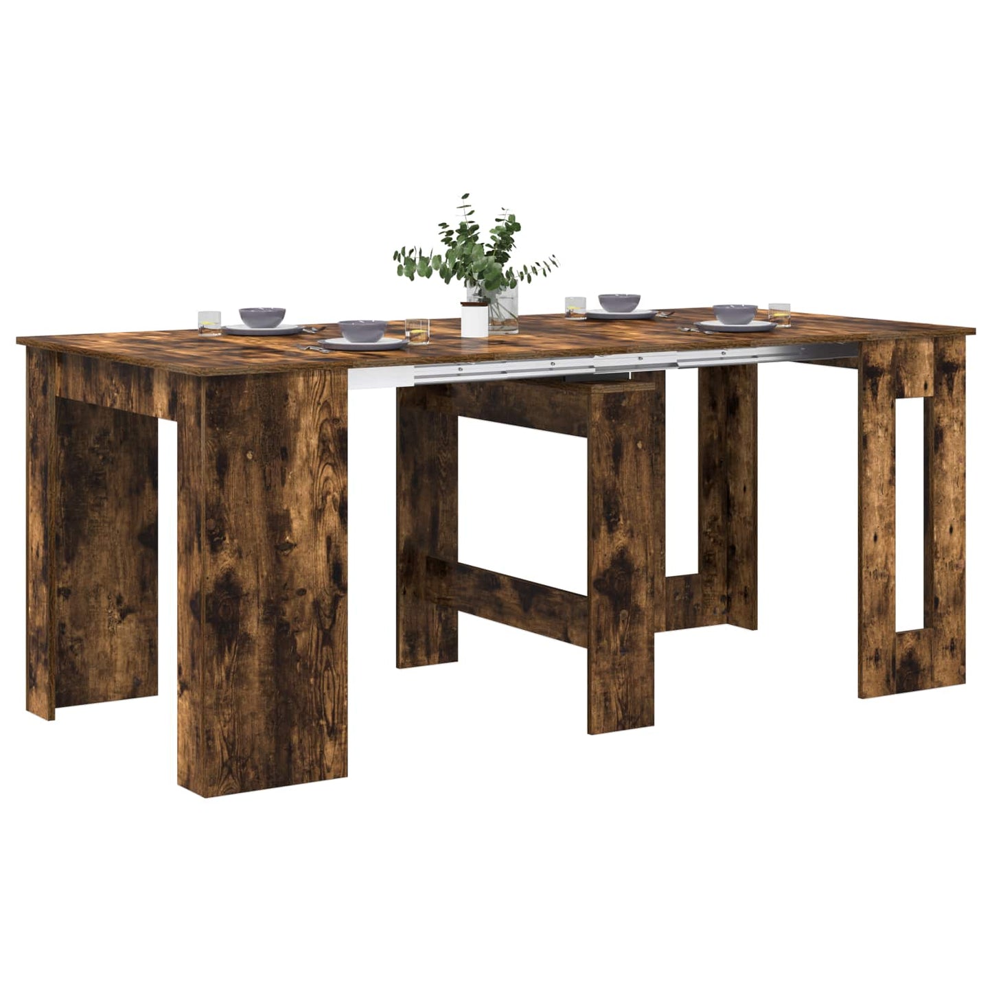 Dinning Table 180 x 85 x 75 cm Engineered Wood Smoked Oak
