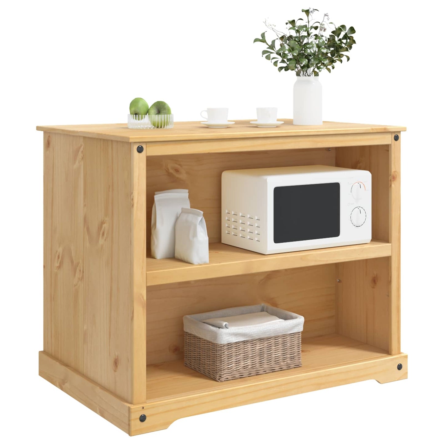 Kitchen Island Set 2 pcs Honey Wax 112 x 77 x 91.5 cm