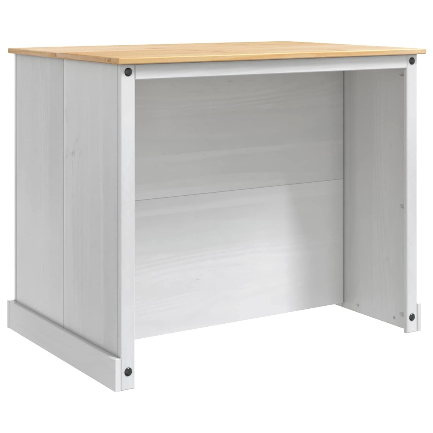 Kitchen Trolley 2 pcs White and Honey Wax 112 x 77 x 91.5 cm
