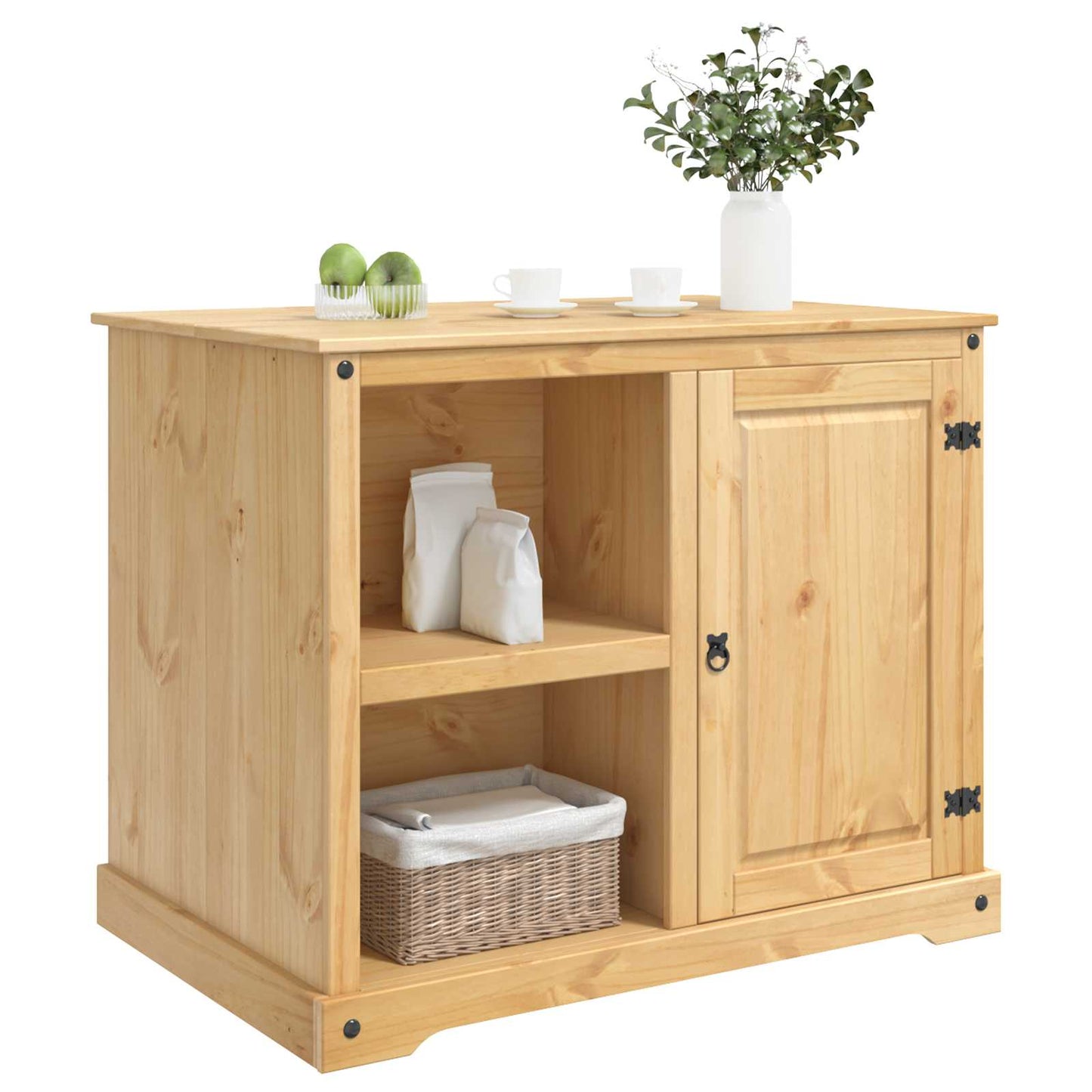 Kitchen Island Set 2 pcs Honey Wax 112 x 77 x 91.5 cm