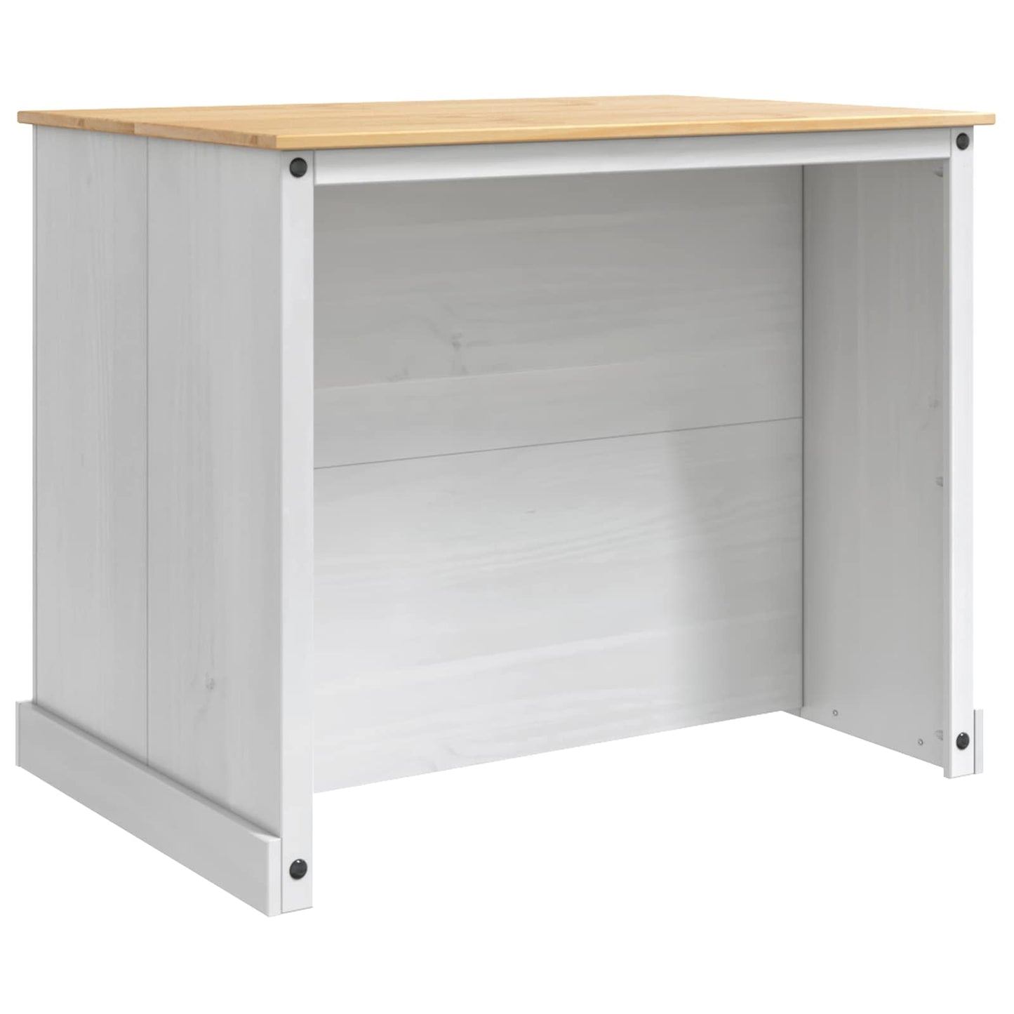 Kitchen Island Set 2 pcs White and Honey Wax 112 x 77 x 91.5 cm