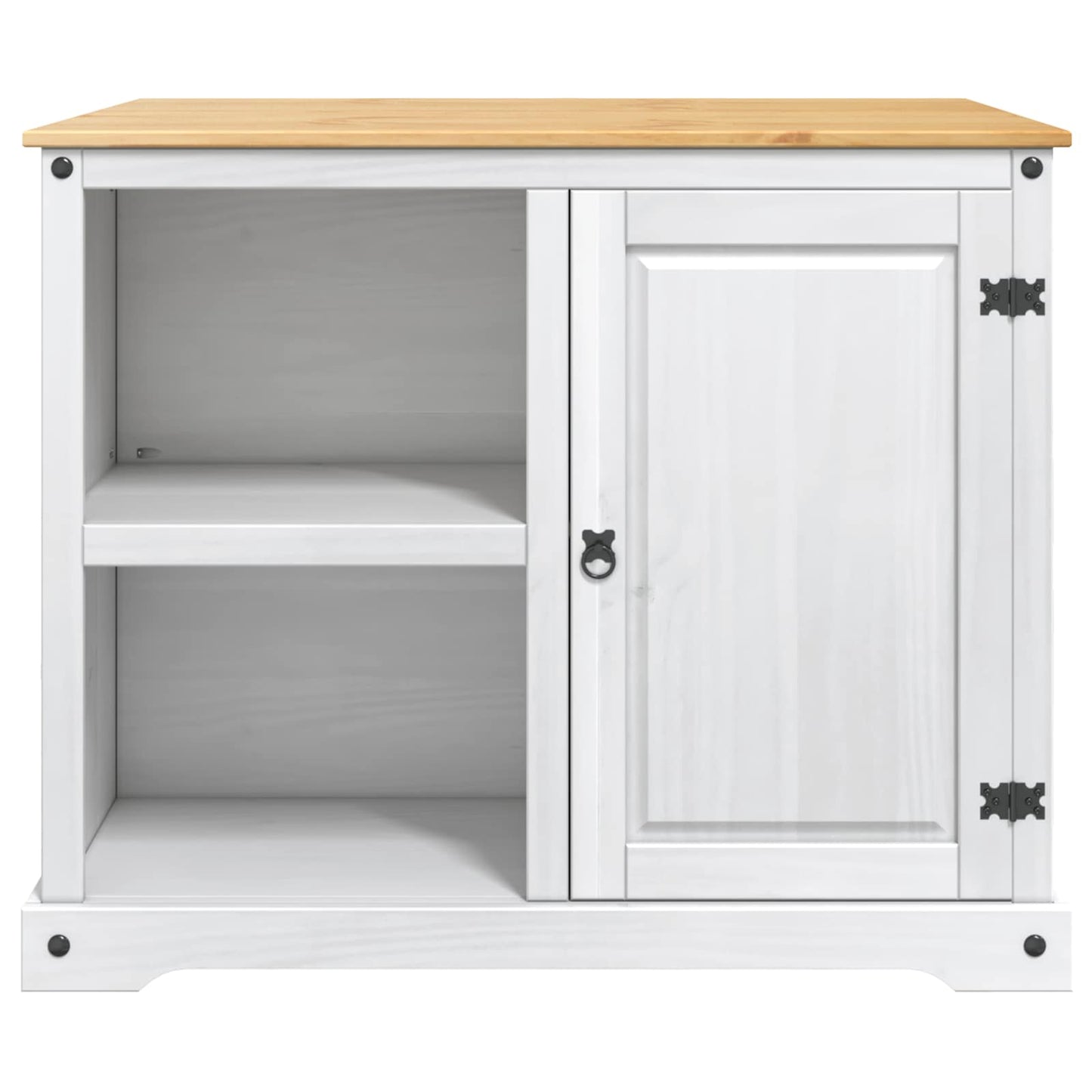 Kitchen Island Set 2 pcs White and Honey Wax 112 x 77 x 91.5 cm